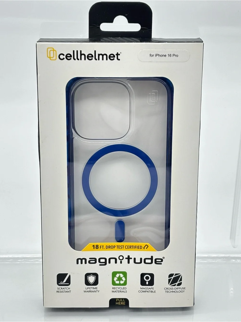iPhone 16 Pro Case Clear Blue MagSafe 18 Ft Drop Protection Shockproof Cover New